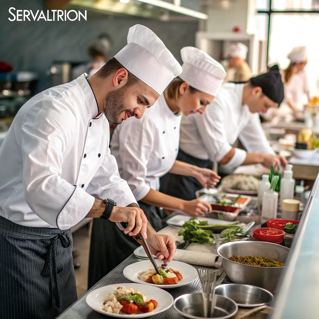 Passionate team of chefs at SERVALTRION