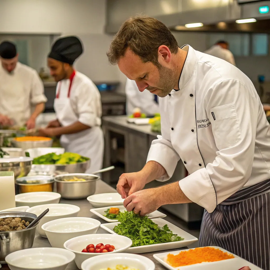 Oliver Bennett collaborating with culinary peers